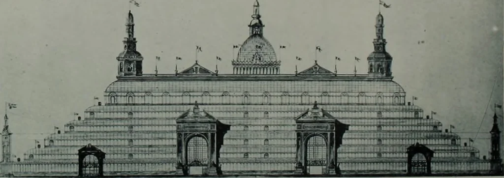 An illustration from Concours pour l'Exposition universelle de 1900; projets exposés au Palais de l'industrie, 1895, leaf 117