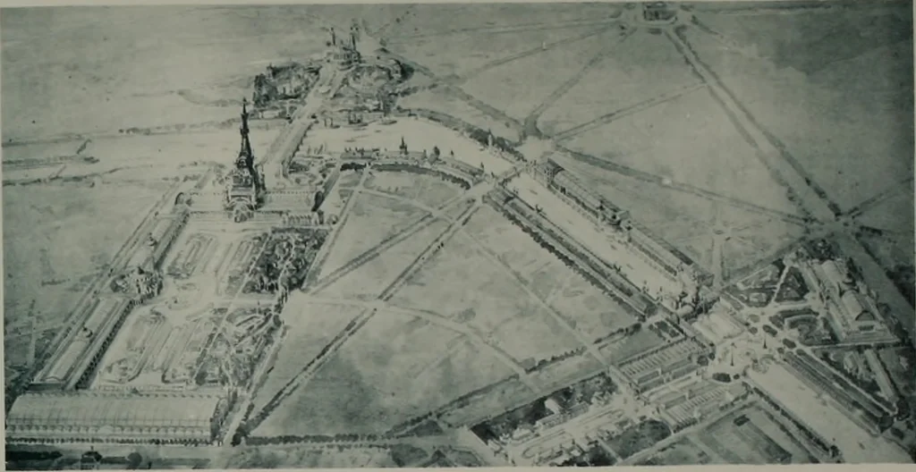 An illustration from Concours pour l'Exposition universelle de 1900; projets exposés au Palais de l'industrie, 1895, leaf 121