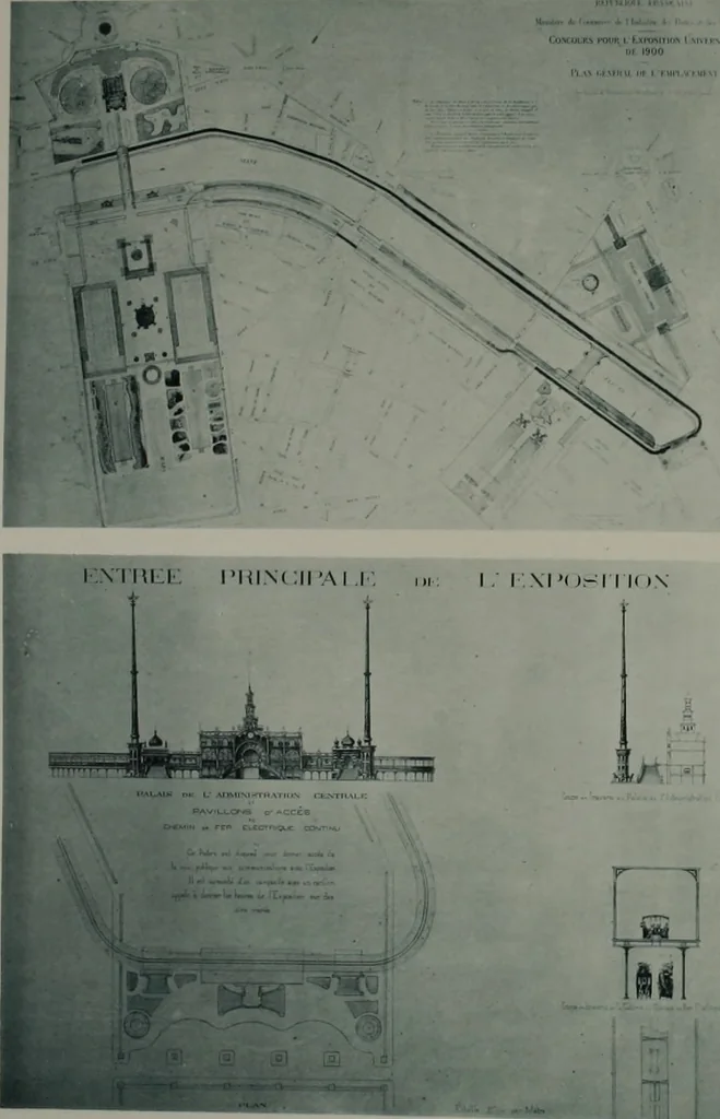 An illustration from Concours pour l'Exposition universelle de 1900; projets exposés au Palais de l'industrie, 1895, leaf 131