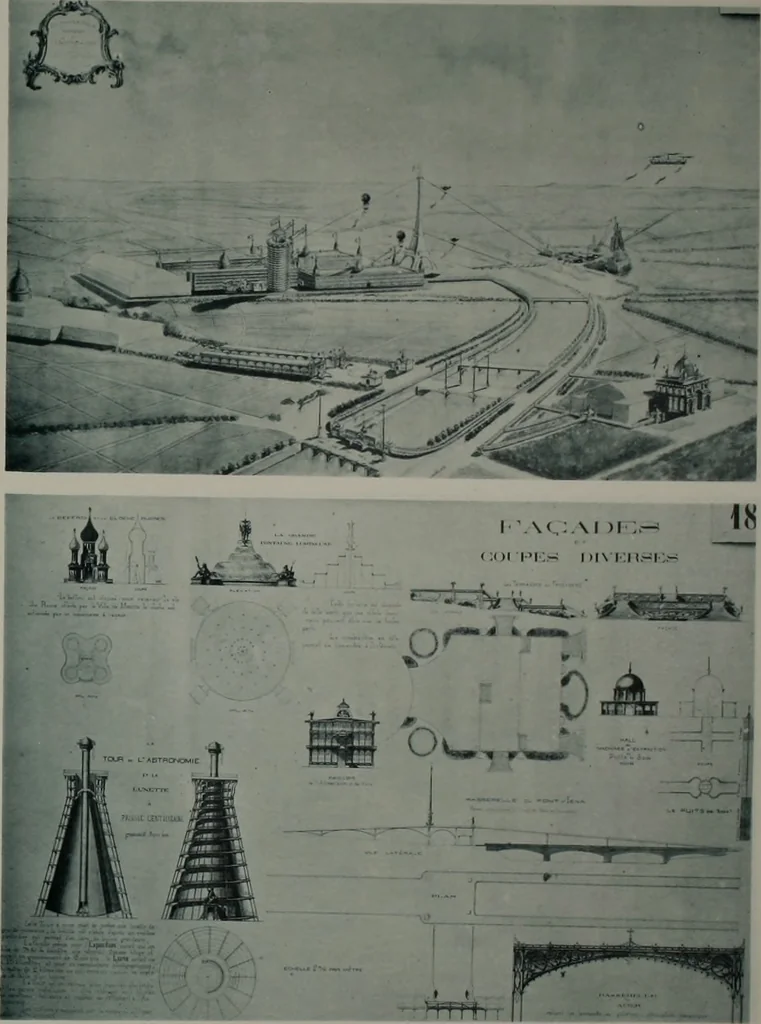 An illustration from Concours pour l'Exposition universelle de 1900; projets exposés au Palais de l'industrie, 1895, leaf 131