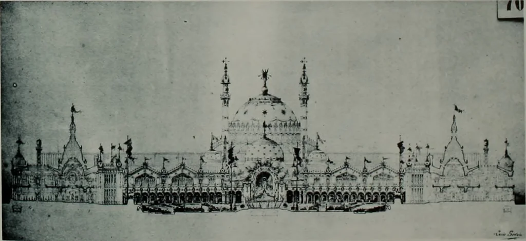 An illustration from Concours pour l'Exposition universelle de 1900; projets exposés au Palais de l'industrie, 1895, leaf 25