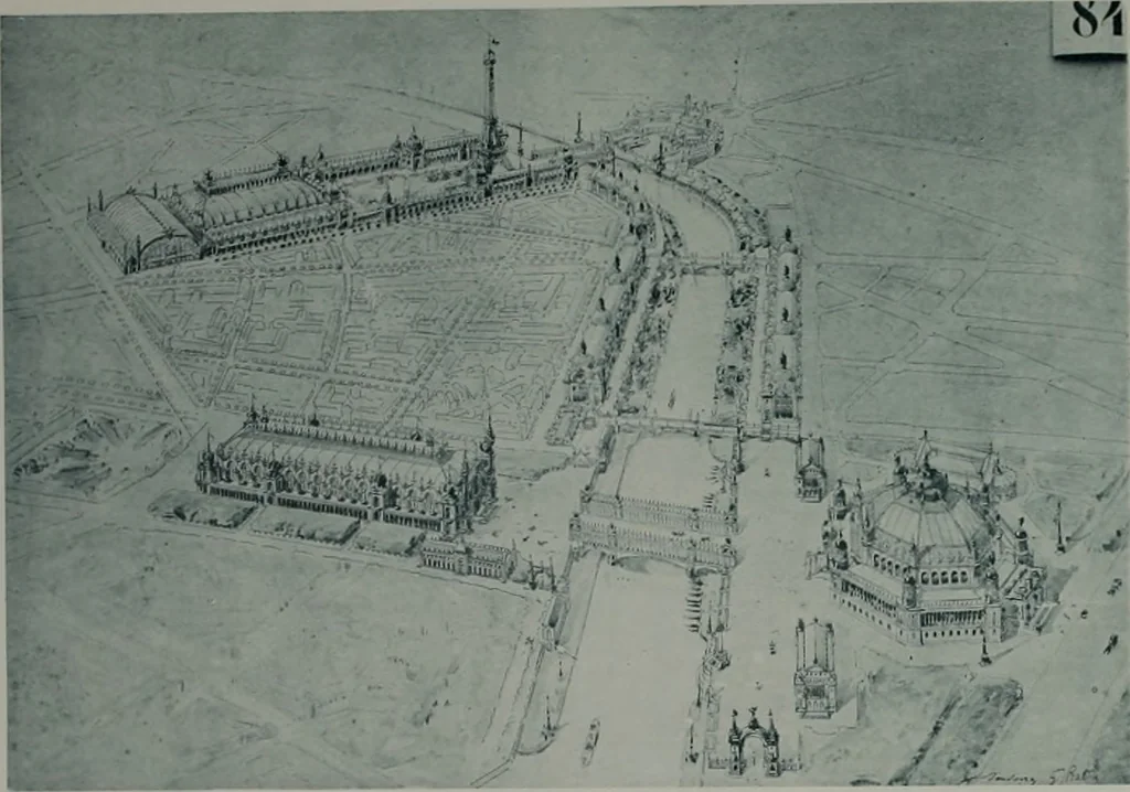 An illustration from Concours pour l'Exposition universelle de 1900; projets exposés au Palais de l'industrie, 1895, leaf 27