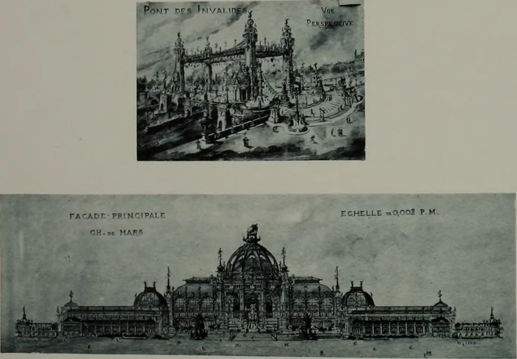 An illustration from Concours pour l'Exposition universelle de 1900; projets exposés au Palais de l'industrie, 1895, leaf 29