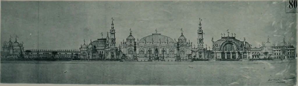 An illustration from Concours pour l'Exposition universelle de 1900; projets exposés au Palais de l'industrie, 1895, leaf 35