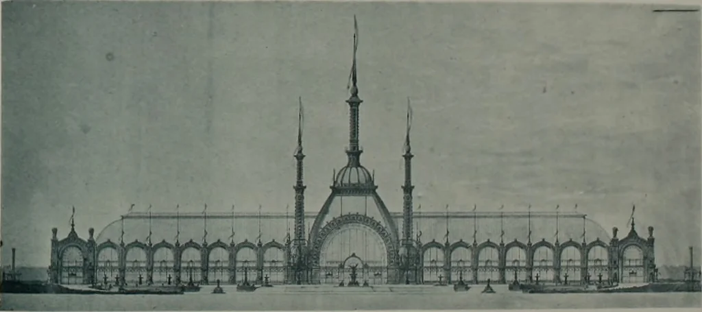 An illustration from Concours pour l'Exposition universelle de 1900; projets exposés au Palais de l'industrie, 1895, leaf 35