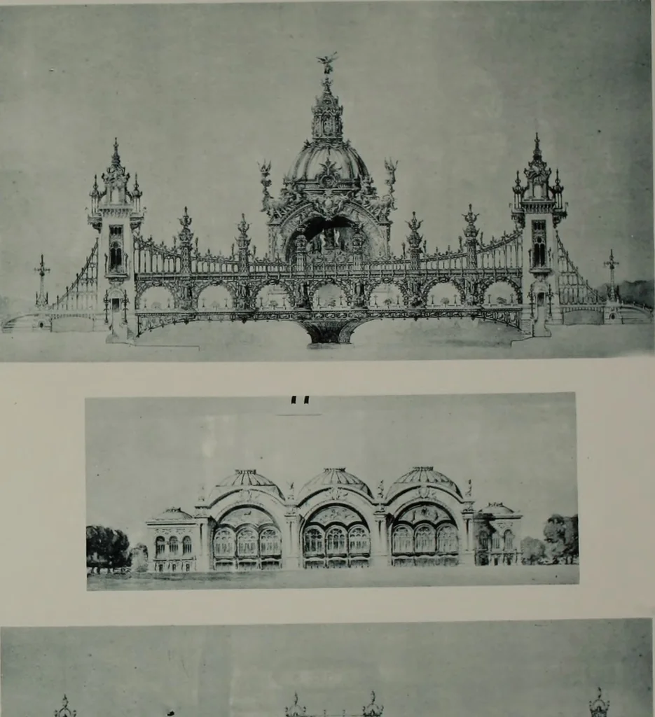 An illustration from Concours pour l'Exposition universelle de 1900; projets exposés au Palais de l'industrie, 1895, leaf 37