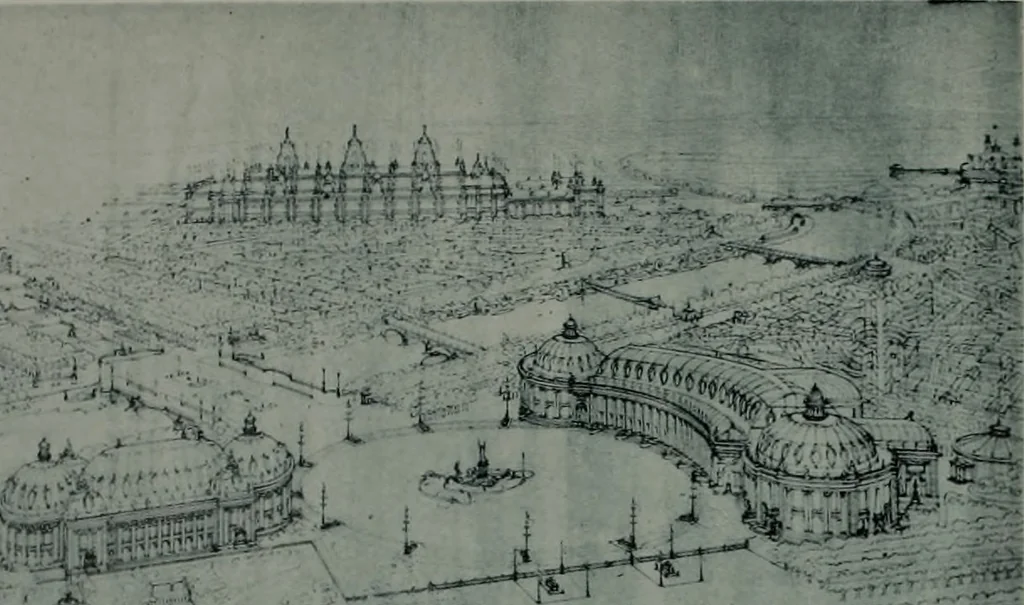 An illustration from Concours pour l'Exposition universelle de 1900; projets exposés au Palais de l'industrie, 1895, leaf 39