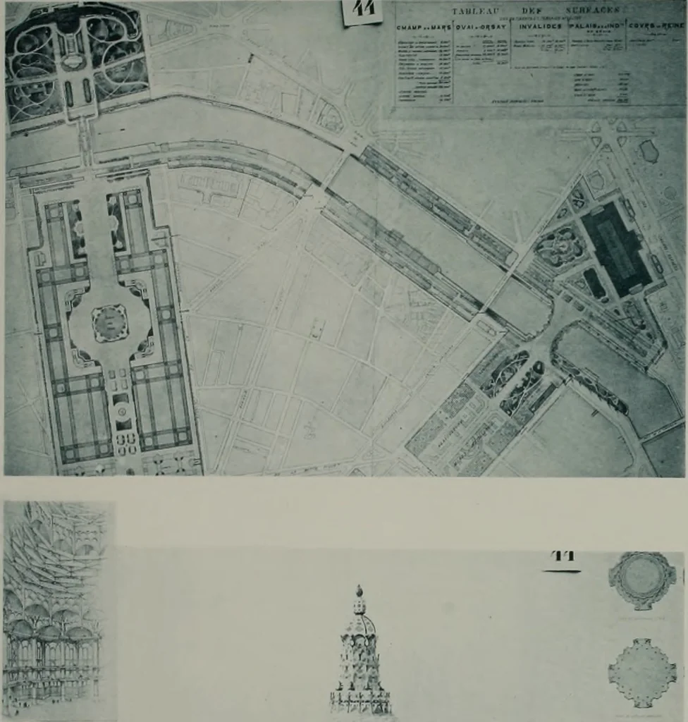 An illustration from Concours pour l'Exposition universelle de 1900; projets exposés au Palais de l'industrie, 1895, leaf 51