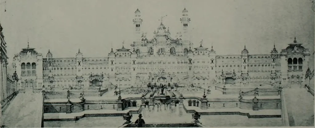 An illustration from Concours pour l'Exposition universelle de 1900; projets exposés au Palais de l'industrie, 1895, leaf 53