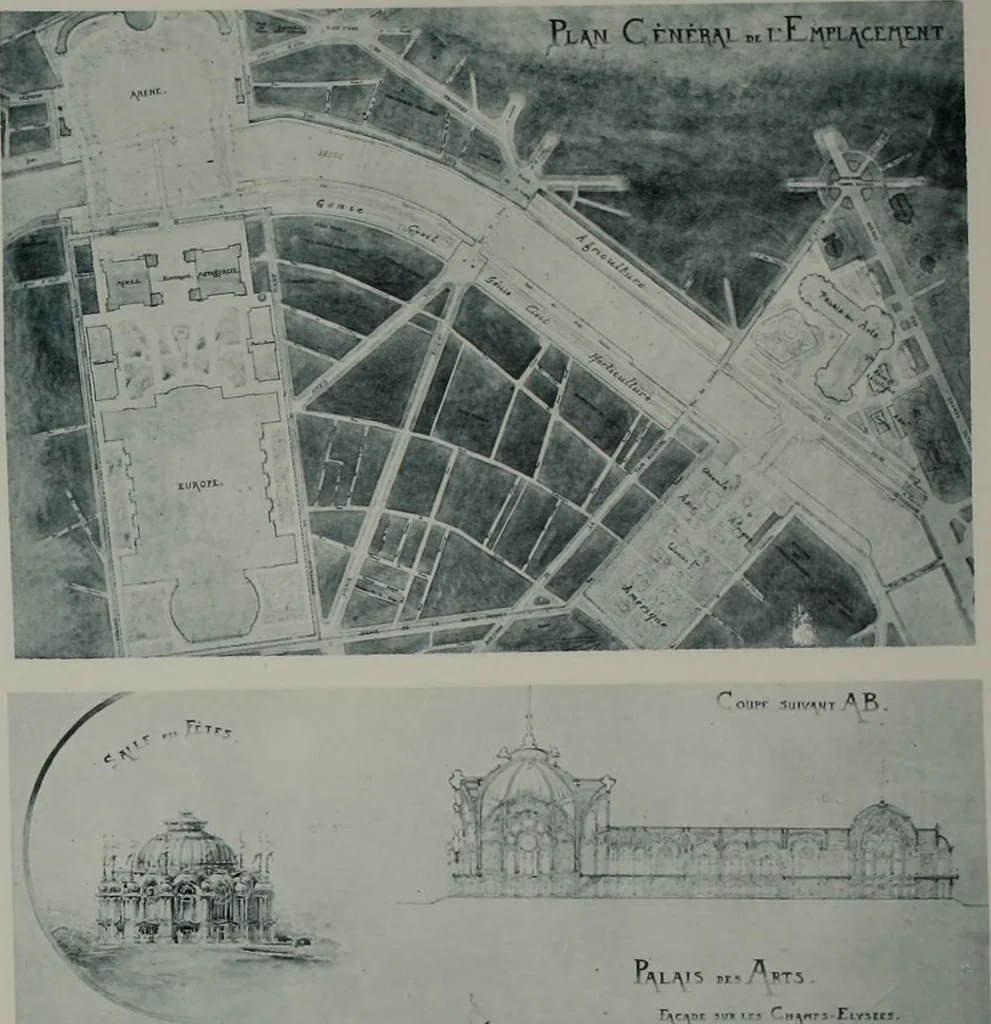 An illustration from Concours pour l'Exposition universelle de 1900; projets exposés au Palais de l'industrie, 1895, leaf 65