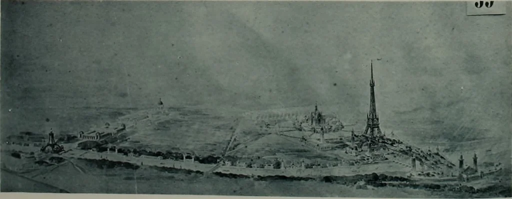 An illustration from Concours pour l'Exposition universelle de 1900; projets exposés au Palais de l'industrie, 1895, leaf 67
