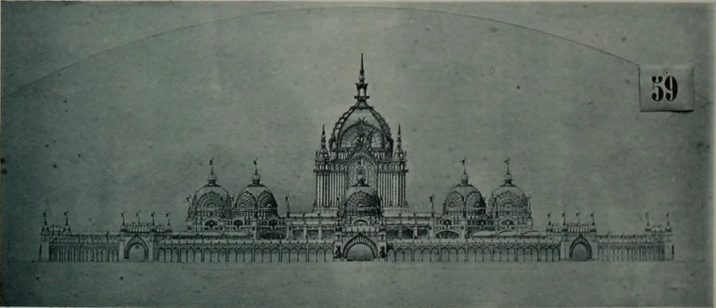 An illustration from Concours pour l'Exposition universelle de 1900; projets exposés au Palais de l'industrie, 1895, leaf 67