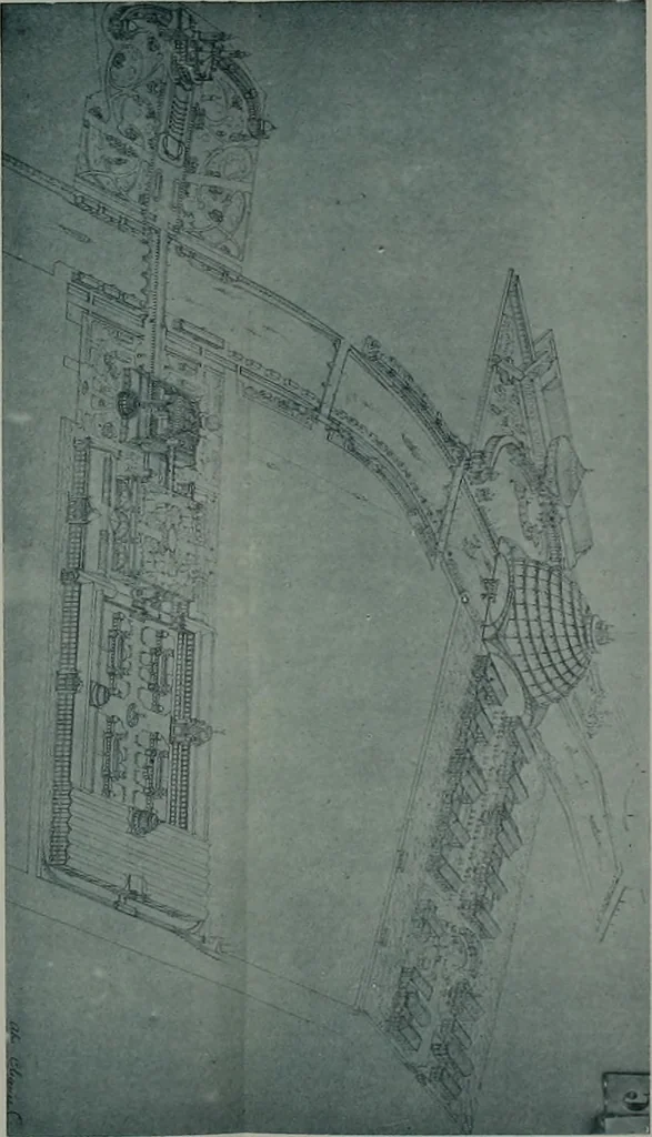 An illustration from Concours pour l'Exposition universelle de 1900; projets exposés au Palais de l'industrie, 1895, leaf 69