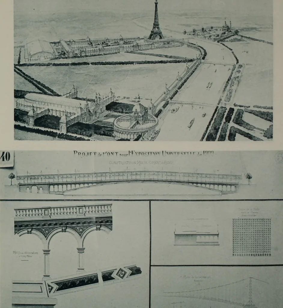 An illustration from Concours pour l'Exposition universelle de 1900; projets exposés au Palais de l'industrie, 1895, leaf 71
