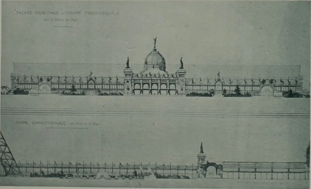 An illustration from Concours pour l'Exposition universelle de 1900; projets exposés au Palais de l'industrie, 1895, leaf 75