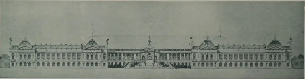 An illustration from Concours pour l'Exposition universelle de 1900; projets exposés au Palais de l'industrie, 1895, leaf 75