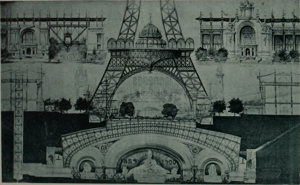 An illustration from Concours pour l'Exposition universelle de 1900; projets exposés au Palais de l'industrie, 1895, leaf 77