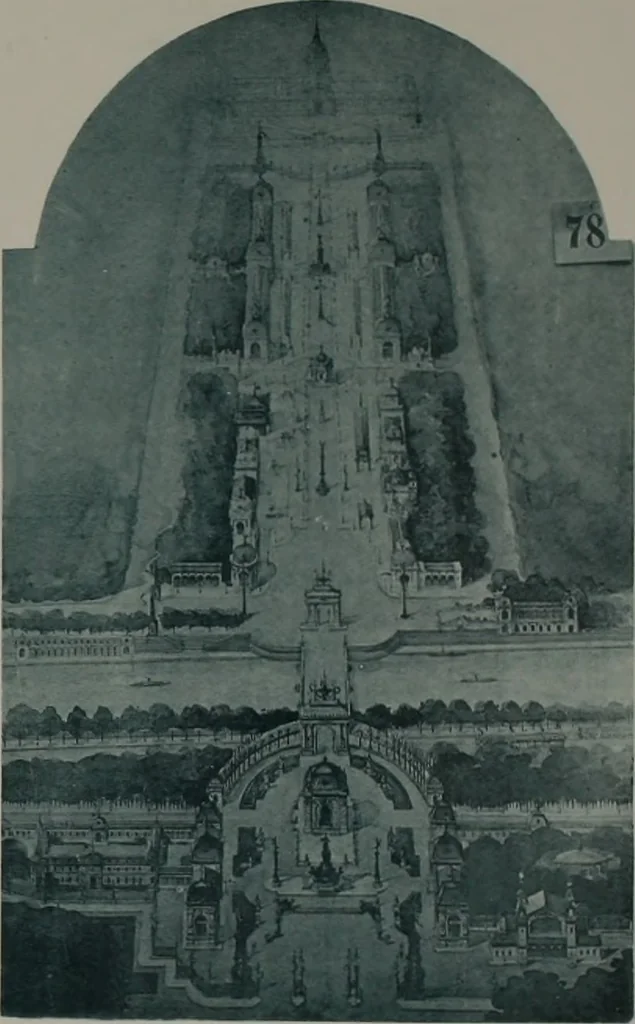 An illustration from Concours pour l'Exposition universelle de 1900; projets exposés au Palais de l'industrie, 1895, leaf 81