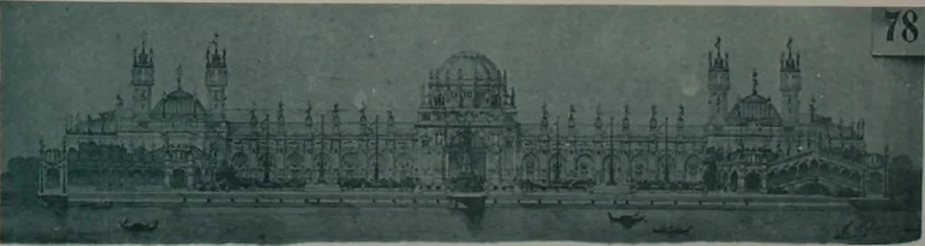An illustration from Concours pour l'Exposition universelle de 1900; projets exposés au Palais de l'industrie, 1895, leaf 81