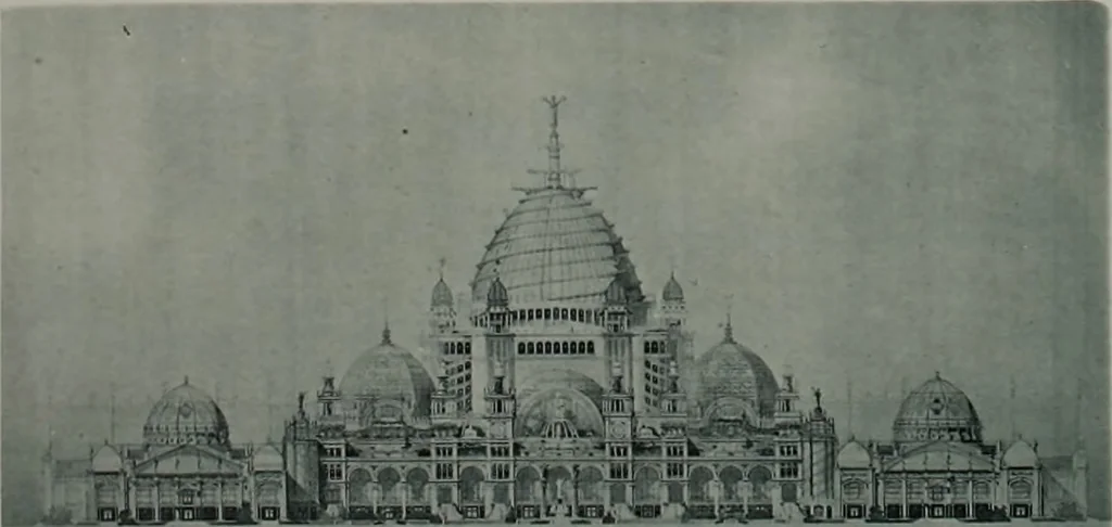 An illustration from Concours pour l'Exposition universelle de 1900; projets exposés au Palais de l'industrie, 1895, leaf 85