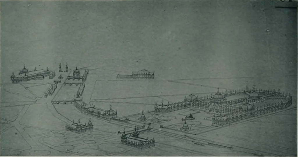 An illustration from Concours pour l'Exposition universelle de 1900; projets exposés au Palais de l'industrie, 1895, leaf 93