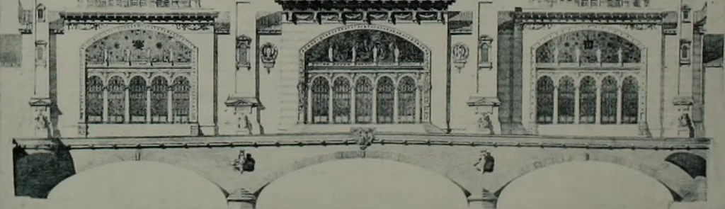 An illustration from Concours pour l'Exposition universelle de 1900; projets exposés au Palais de l'industrie, 1895, leaf 95