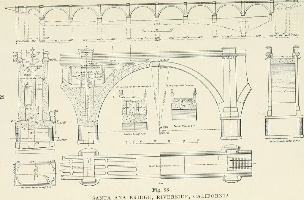An illustration from Concrete bridges and culverts, for both railroads and highways, 1909, leaf 110