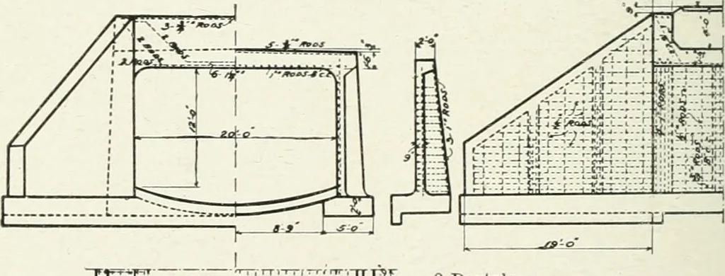 An illustration from Concrete bridges and culverts, for both railroads and highways, 1909, leaf 239