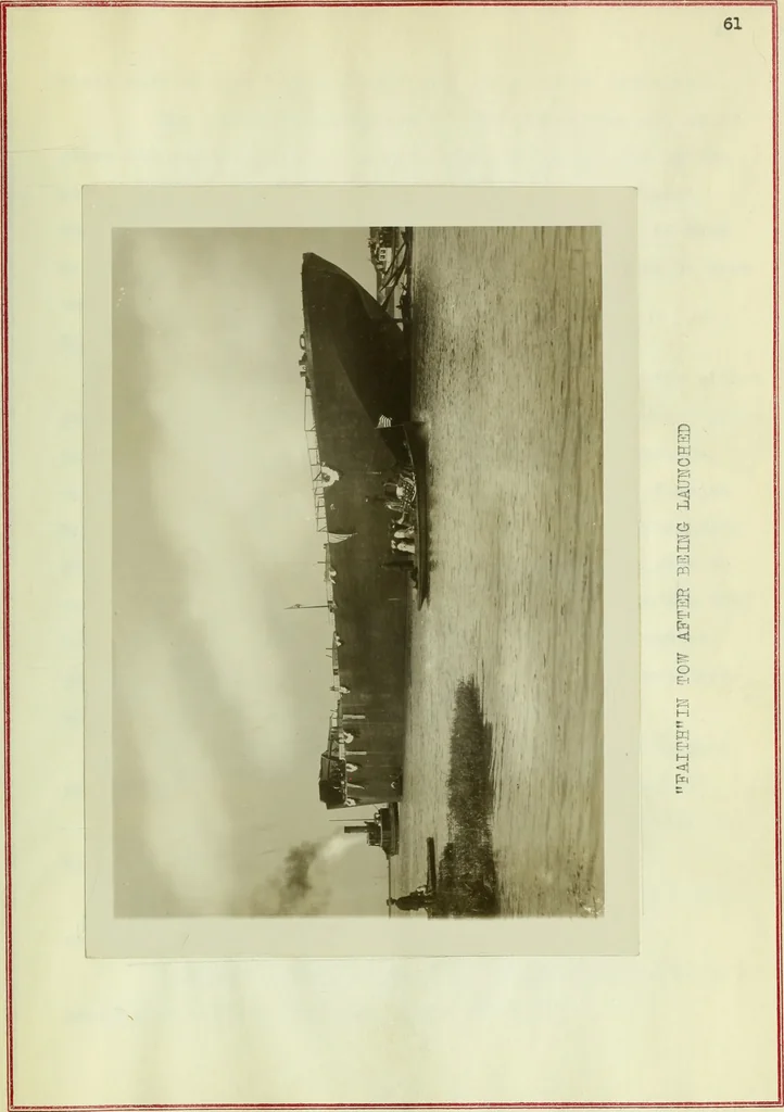 An illustration from Concrete ships : historical notes concerning them and a discussion of the problems involved in their construction, 1918, leaf 128