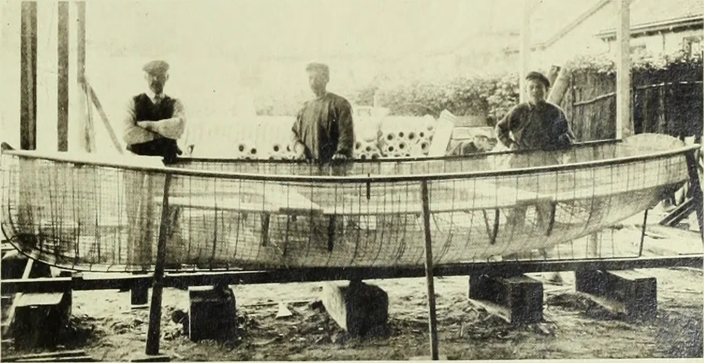 An illustration from Concrete ships : historical notes concerning them and a discussion of the problems involved in their construction, 1918, leaf 24
