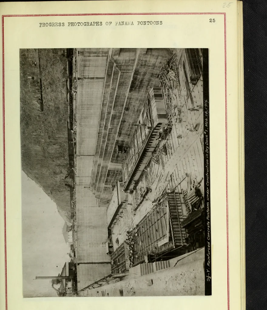 An illustration from Concrete ships : historical notes concerning them and a discussion of the problems involved in their construction, 1918, leaf 56