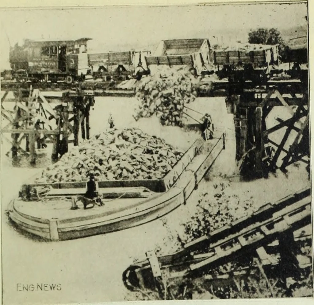 An illustration from Concrete ships : historical notes concerning them and a discussion of the problems involved in their construction, 1918, leaf 68