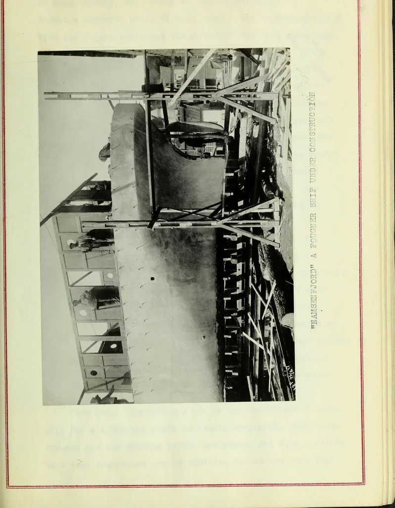 An illustration from Concrete ships : historical notes concerning them and a discussion of the problems involved in their construction, 1918, leaf 86