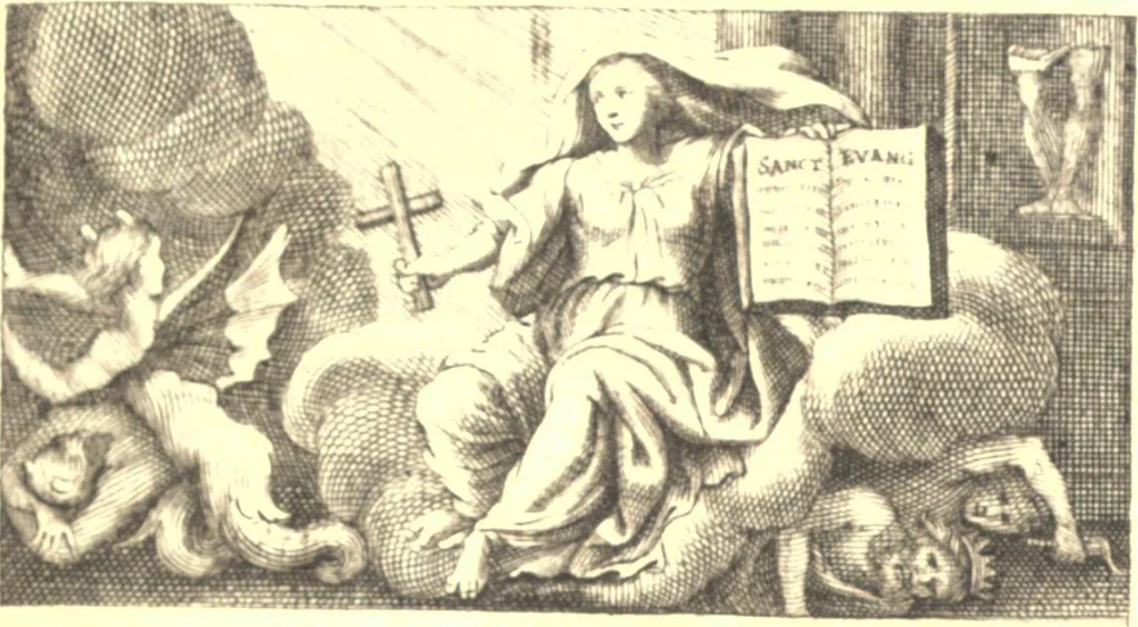 An illustration from Conference avec M. Claude, ministre de Charenton, sur la matiere de l'Eglise, 1682, leaf 48