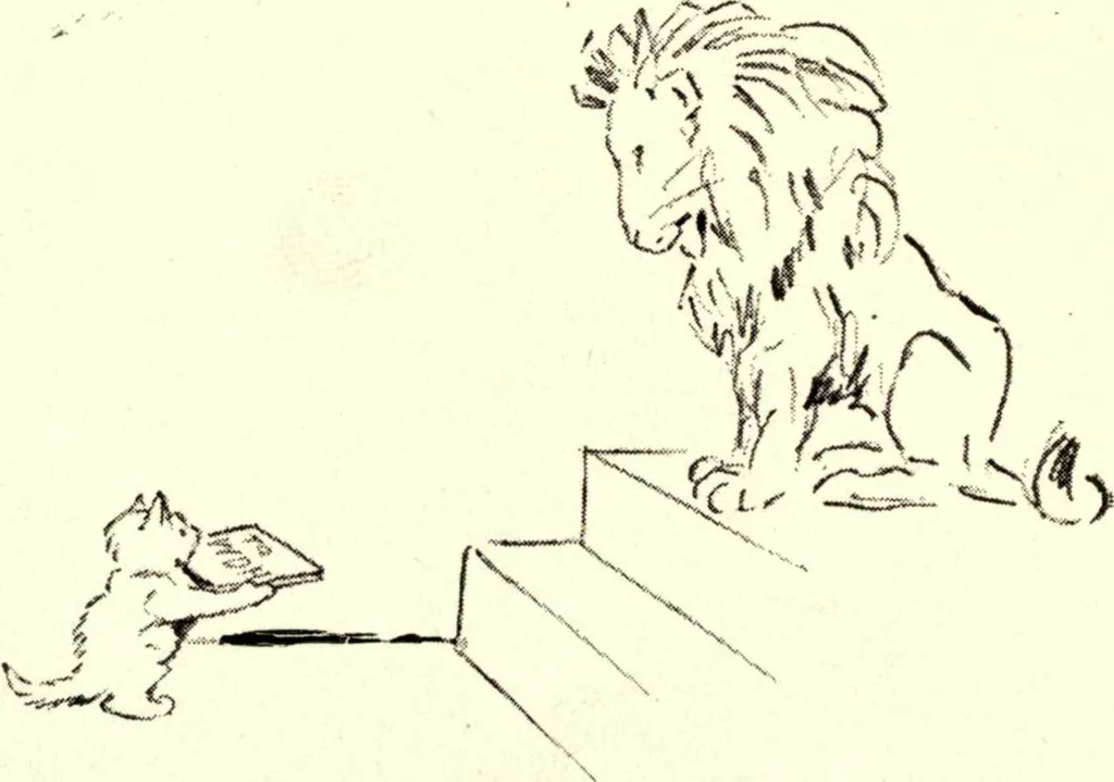 An illustration from Confessions of a caricaturist, 1917, leaf 12