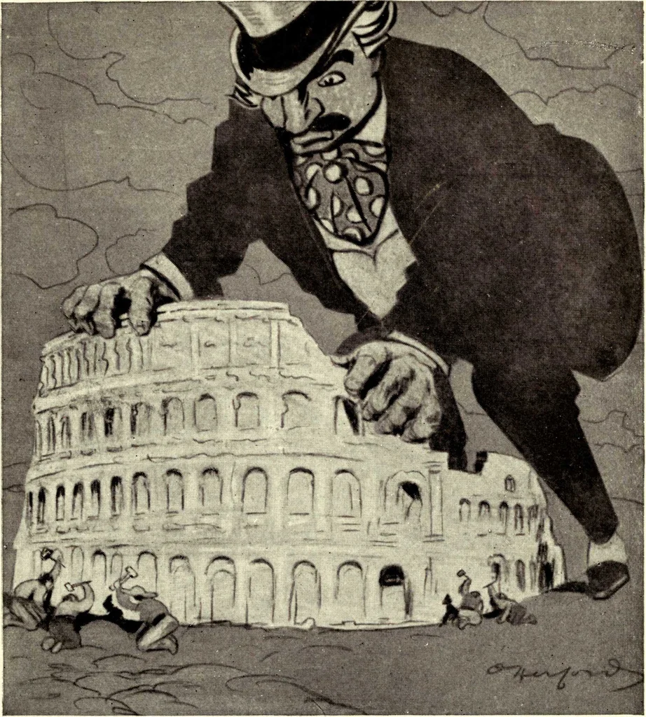An illustration from Confessions of a caricaturist, 1917, leaf 34