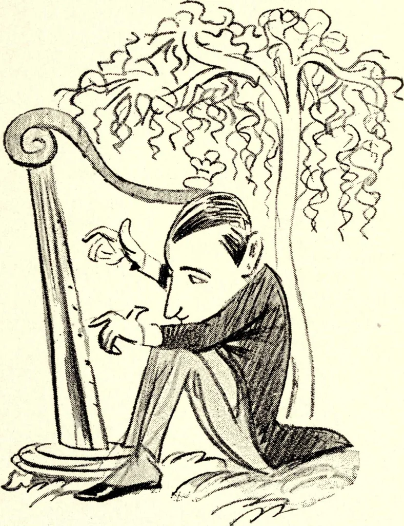 An illustration from Confessions of a caricaturist, 1917, leaf 38