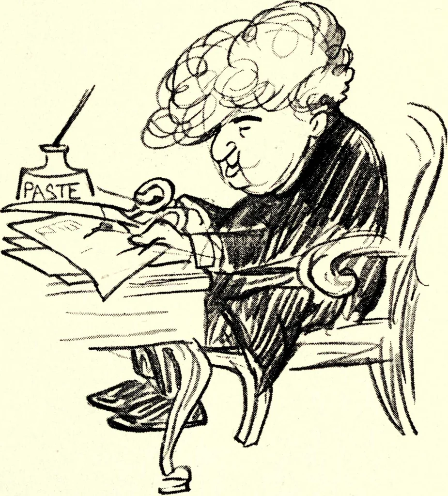 An illustration from Confessions of a caricaturist, 1917, leaf 54