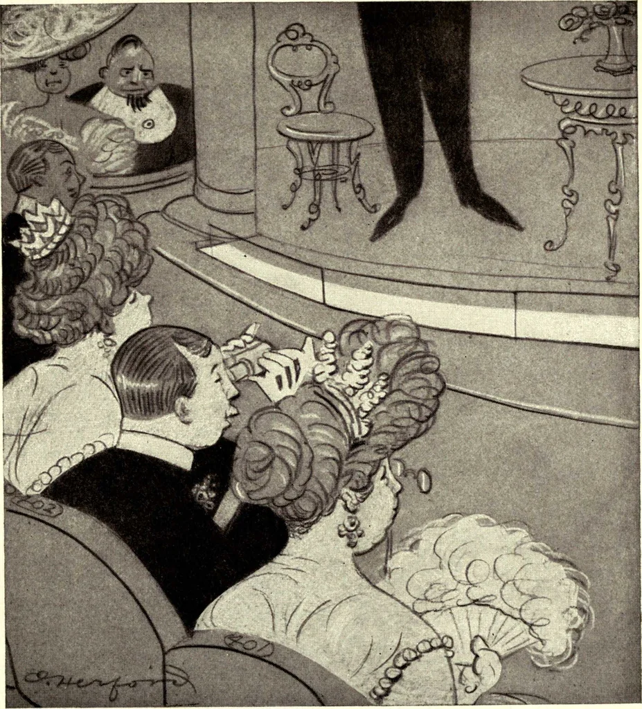 An illustration from Confessions of a caricaturist, 1917, leaf 60