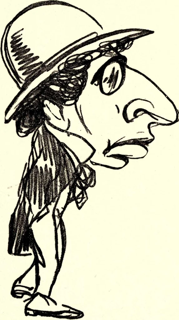 An illustration from Confessions of a caricaturist, 1917, leaf 62