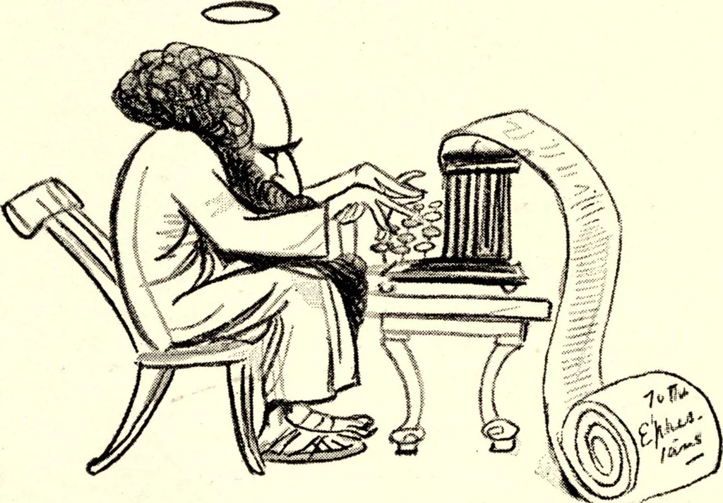 An illustration from Confessions of a caricaturist, 1917, leaf 68