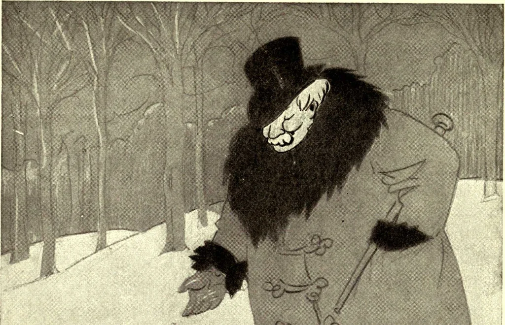 An illustration from Confessions of a caricaturist, 1917, leaf 7