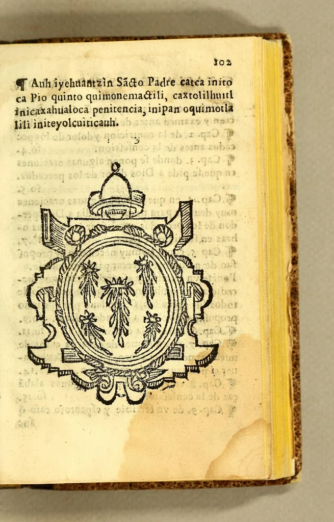An illustration from Confessionario en lengua mexicana y castellana. : Con muchas aduertencias muy necessarias para los Confessores., 1599, leaf 239