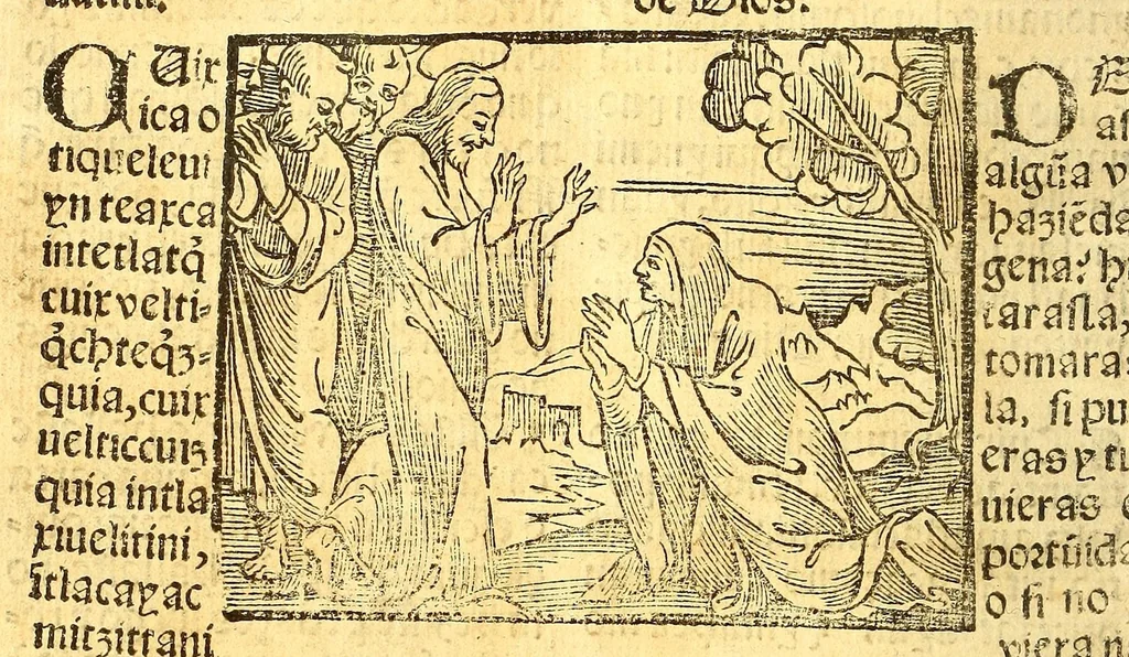 An illustration from Confessionario mayor, en lengua mexicana y castellana., 1565, leaf 134