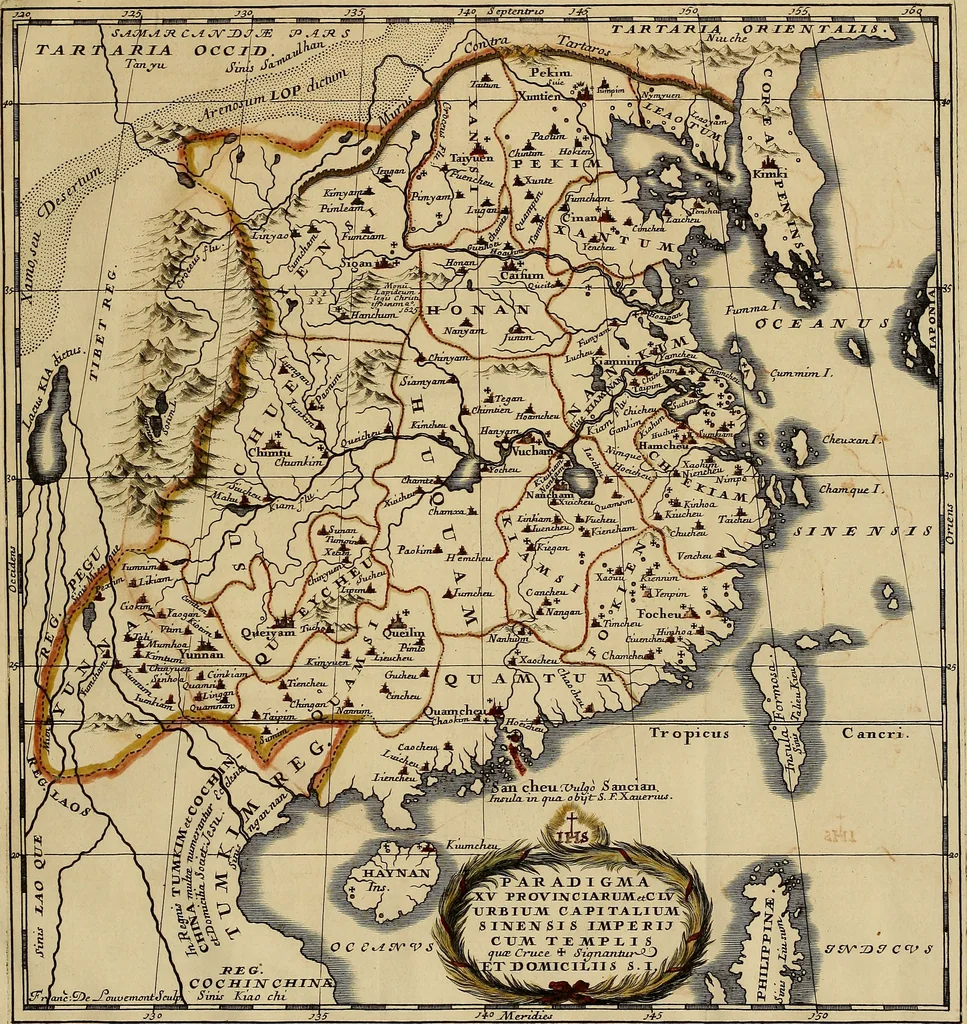 An illustration from Confucius sinarum philosophus, sive, Scientia sinensis latine exposita, 1687, leaf 554
