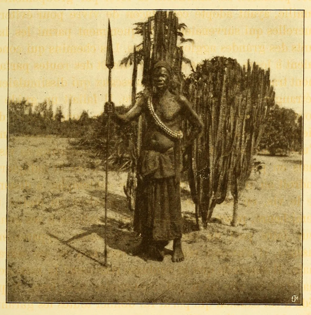 An illustration from Congo : Leopoldville, Bolobo, Équateur, 1883-1889, 1909, leaf 105