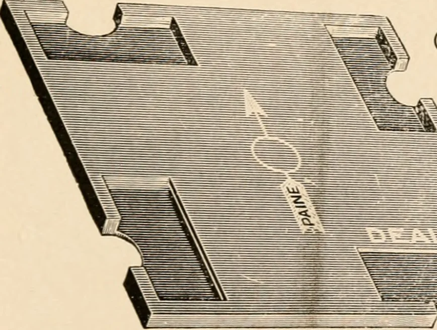 An illustration from Congress playing cards in miniature., 1903, leaf 14