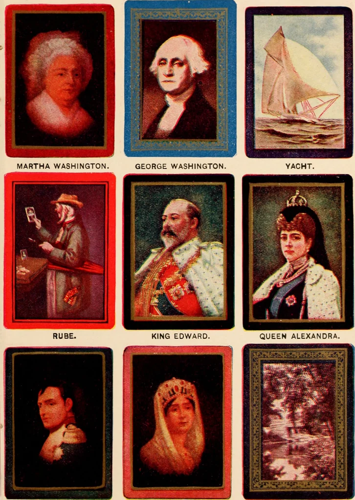 An illustration from Congress playing cards in miniature., 1903, leaf 8