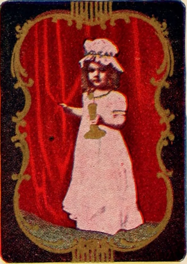 An illustration from Congress playing cards in miniature., 1903, leaf 9