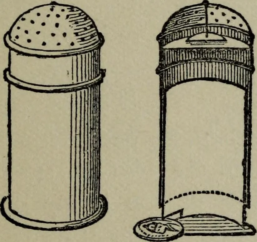 An illustration from Conjuring tricks with coins, watches, rings and handkerchiefs; from "Modern magic", 1900, leaf 58